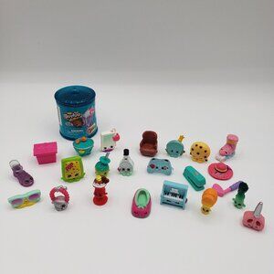 Shopkins Mixed Seasons Lot ~ Skate Piano Sunglasses Hat Brush Grill Phone / D2